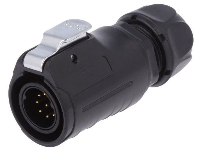 Conector circular tată 9 pini aurit 5A