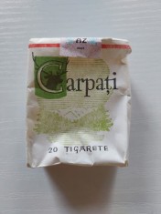 Ambalaj pachet tigari Carpati, din 1995 (fara tigarete), vintage, colectie
