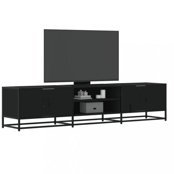 vidaXL Comodă TV, negru, 180x35x41 cm, lemn prelucrat 3300775