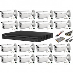 Kit 16 camere supraveghere 2MP HDCVI Dahua + DVR 16 canale Pentabrid Full HD Dahua + Sursa + Cablu + Mufe + Cablu HDMI foto