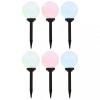 Lămpi solare de exterior, 6 buc., 20 cm, RGB, sferic, LED