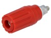 Soclu banană 4mm 25A roşu cu izolaţie crimpată, HIRSCHMANN