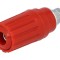 Soclu banană 4mm 25A roşu cu izolaţie crimpată