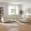 Set de canapea 2 pcs Crem Catifea