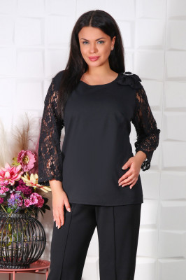 Bluza Eleganta Fani Negru - 52Marimea foto