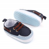 Pantofiori bleu cu bleumarine tip mocasini (Marime Disponibila: 3-6 luni