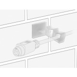 Set 10 bucati suport cu adeziv cu 2 sloturi pentru cablu, Delock 60177