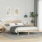 vidaXL Cadru de pat cu headboard Maro 140 x 220 cm Lemn masiv de pin 872332