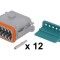 Conector cablu-cablu mamă 12 pini