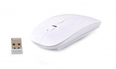 Mouse Wireless ultra slim alb foto