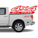 Sticker 4&times;4 off road rosu 30 cm