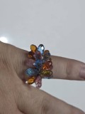 Soperb inel vintage argint si swarovski