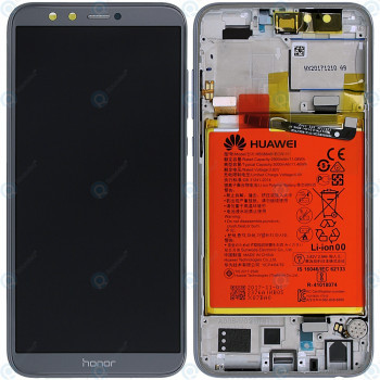 Huawei Honor 9 Lite (LLD-L31) Capac frontal modul display + LCD + digitizer + baterie gri 02351SNR