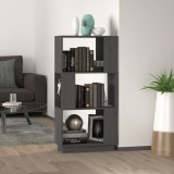 VidaXL Bibliotecă/Separator cameră, gri, 51x25x101 cm lemn masiv pin
