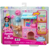 Set de joaca cu papusa Barbie, Family&amp;Friends, Club Chelsea Birthda Surprise, JJB41
