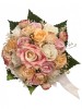 Buchet mediu personalizabil cu trandafiri, mini bujori si floarea miresei (Alb, Roz, Somon), Eventissimi&reg;