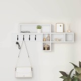 vidaXL Răcător de paltoane montat pe perete Alb 100 x 12 x 43,5 cm 874411