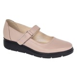 Pantofi dama casual cu talpa comoda - Model din piele naturala bej P38BEJ