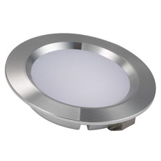Spot led ingropat cu fire alb natural 12V 2-2.5W rama silver cu atingere