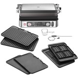 Gratar electric multifunctional Braun MultiGrill 9Pro CG9167, 2200 W, 3 moduri de gatire, temperatura maxima 265˚C, 3 programe, functie Sear, termomet