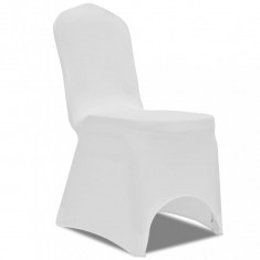 Husă de scaun elastică, 50 buc., alb