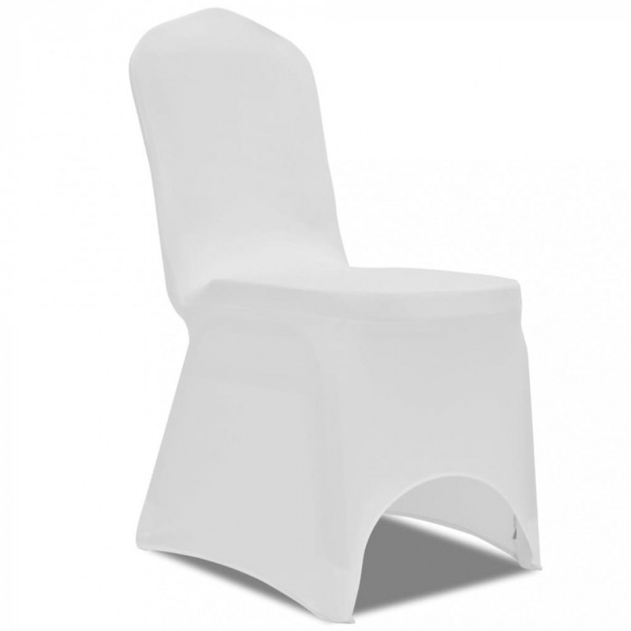 Husă de scaun elastică, 50 buc., alb