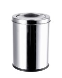 Cumpara ieftin Cos gunoi cu capac mobil, otel argintiu 17 x 23,5 cm / 3 L