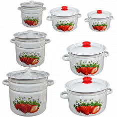 Set Klubnika Novomoskovsk, B000292037, 7 Oale Emailate 2 L, 3 L, 4.5 L, 5.5 L, 7 L, 9 L, 12 L foto