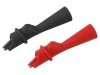 Bornă crocodil 10A neagră și roșie, prindere max. 9mm