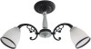 Lustra Flavum Crom+Negru+Alb 2xE27 60W, Erste