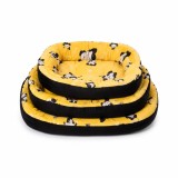 Set 3 Paturi Căptușite pentru Animale, Galben cu Imprimeu