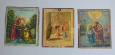 3 icoane cromolitografii cca 1890-1900