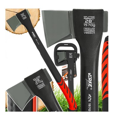 Topor universal pentru tamplarie, maner cauciucat din fibra de sticla, lungime 70 cm greutate 1570G, Verke foto