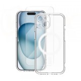 Husa MagSafe pentru Apple iPhone 15 Pro Max, Vmax, Premium, Transparenta