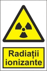 Indicator Radiatii ionizante - Semn Protectia Muncii foto