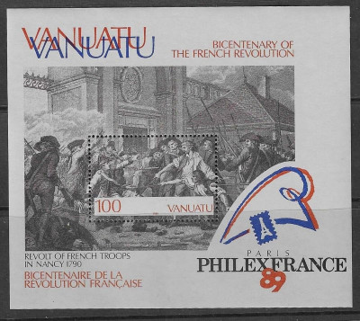 Vanuatu 1989 - Expo Philexfrance, colita neuzata foto