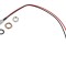 Lampă de control LED plată verde 3,2V MARL, IP67, &Oslash;5mm, cabluri