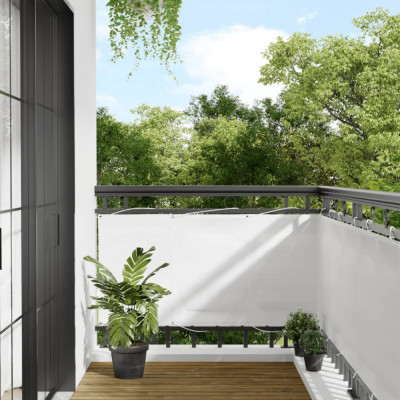 Paravan de balcon, alb, 75x1000 cm, 100% poliester oxford GartenMobel Dekor foto