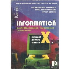 Informatica - varianta Pascal - George Daniel Mateescu