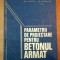 PARAMETRII DE PROIECTARE PENTRU BETONUL ARMAT.DIMENSIONARE RAPIDA de HR. POPESCU, M. ELENBOGEN