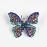 Brosa fluture cu pietre albastre