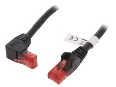 Cablu patch cord UTP Cat6 negru 5m
