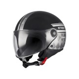 Casca open face motociclete MT Street S Runway B2 negru/gri lucios &ndash; omologare noua ECE 22.06 &ndash; tip viziera: MT-V-15B L (59/60cm)