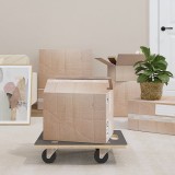 Set 2 Cărucioare Transport vidaXL, 50x35x11.5cm, 250kg, Placaj Antialunecare, Roti Pivotante, Gri