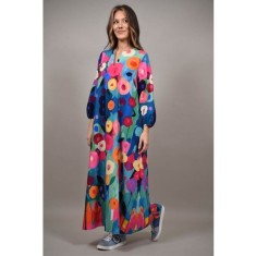 ROCHIE LUNGA CU BUZUNARE FLORI SPLENDIDO TALIE UNICA Multicolora