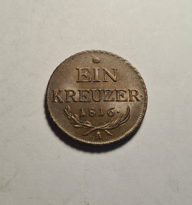 1 Kreuzer 1816 A UNC Superba Piesa de Colectie foto