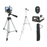 Suport Foto Trepied Reglabil max 133 cm pentru Telefon + telecomanda Bluetooth pt actionare distanta