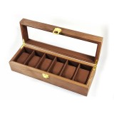 Cumpara ieftin Cutie Maro pentru 6 ceasuri din lemn Cocoa Brown