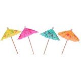 Set 24 Umbrele Decorative Colorate Cocktail/Tort 10cm pentru Petreceri, Banchet, CMCLASS
