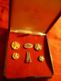 Cutie cu 6 Insigne Militare Iugoslave - miniaturi